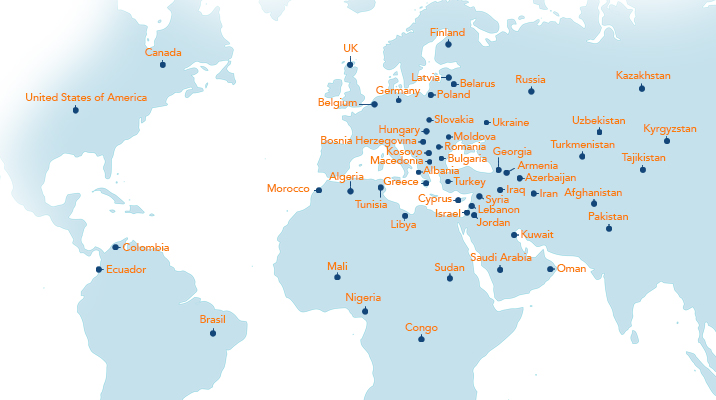 <span>Global references</span> in 5 continents /<span> 72 countries</span>